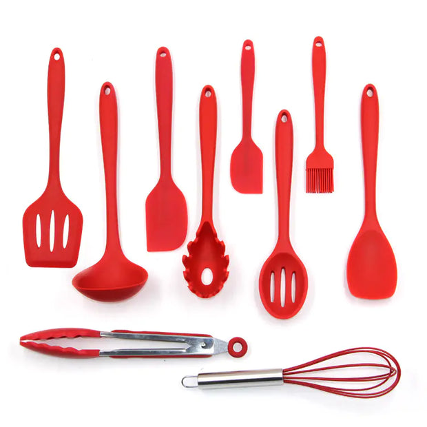 10-Piece Non-Stick Silicone Kitchen Utensil Set
