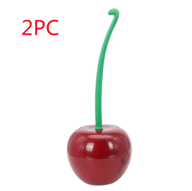 Long Handle Cherry Toilet Brush Set