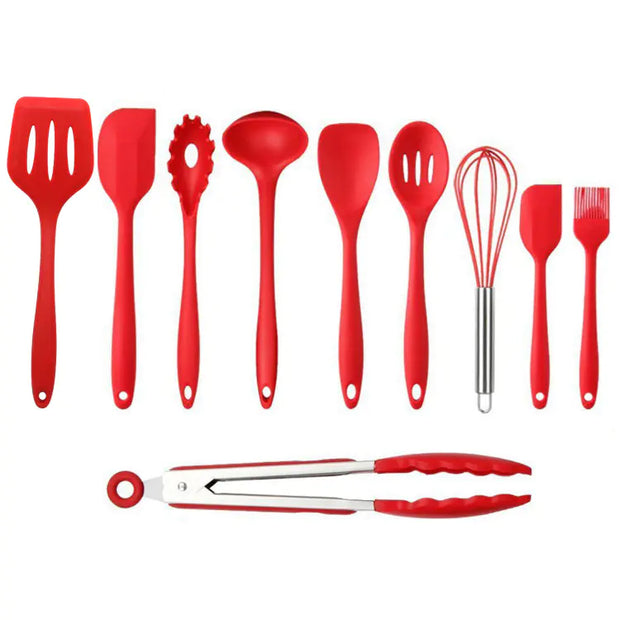10-Piece Non-Stick Silicone Kitchen Utensil Set